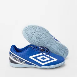 Chuteira Futsal Umbro Force Detalhe Perfuros Azul