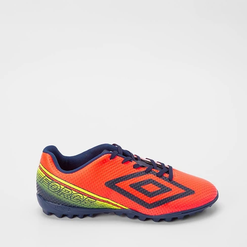 Chuteira Society Umbro Force Amarelo & Laranja