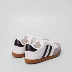 Tênis Infantil Gabrielinha Casual Detalhe Recorte Nobuck Preto & Branco