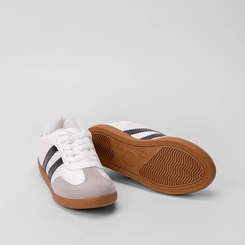 Tênis Infantil Gabrielinha Casual Detalhe Recorte Nobuck Preto & Branco