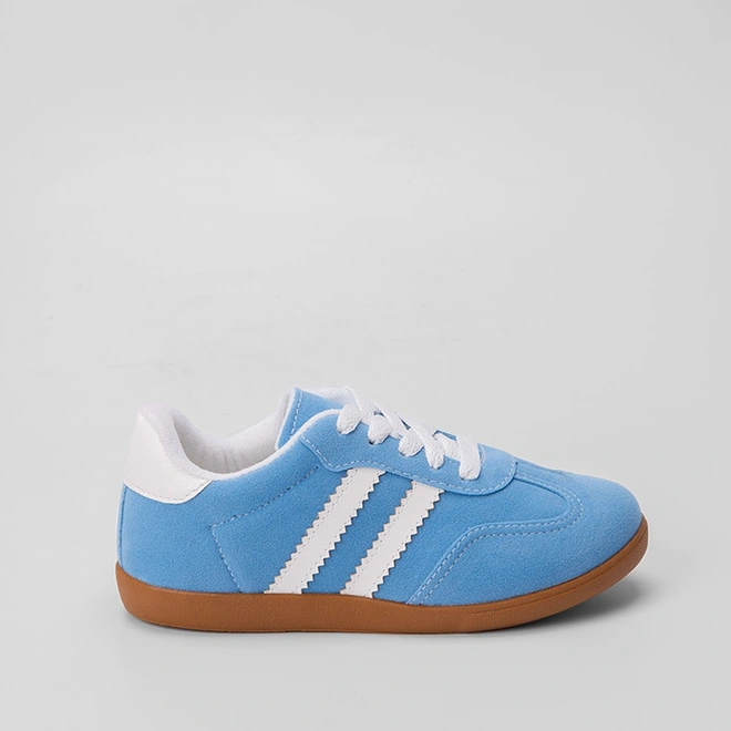 Tênis Infantil Gabrielinha Casual Detalhe Recorte Nobuck Azul