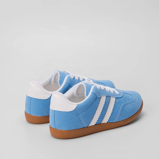 Tênis Infantil Gabrielinha Casual Detalhe Recorte Nobuck Azul