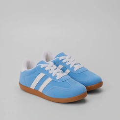 Tênis Infantil Gabrielinha Casual Detalhe Recorte Nobuck Azul