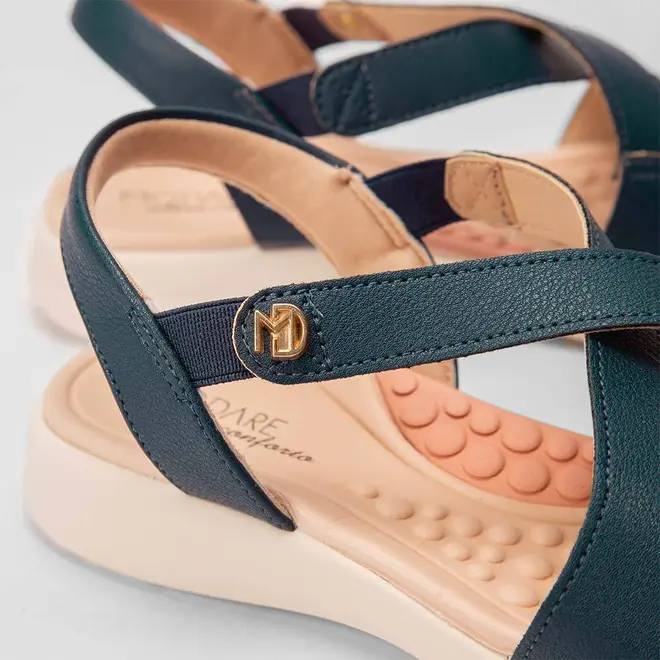 Sandália Modare Flatform Tira Cruzada Marinho