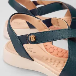 Sandália Modare Flatform Tira Cruzada Marinho