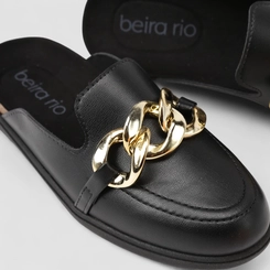 Mule Feminina Beira Rio Bridão Dourado Preto