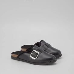 Mule Clog Beira Rio Pelúciada Preto