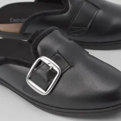 Mule Clog Beira Rio Pelúciada Preto