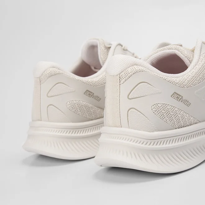 Tênis Actvitta Esportivo Feminino Off White