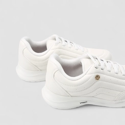 Tênis Esportivo Feminino Kolosh Detalhe Dourado Branco