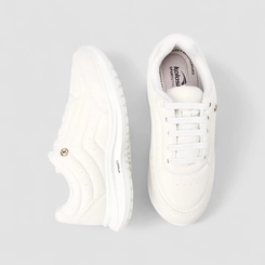 Tênis Esportivo Feminino Kolosh Detalhe Dourado Branco