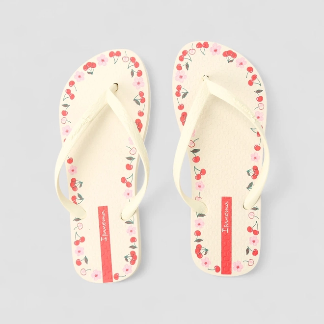 Chinelo Ipanema Day Vermelho & Bege