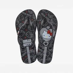 Chinelo Ipanema Hello Kitty Preto