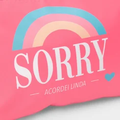 Necessaire Qualis Estampa Sorry Rosa