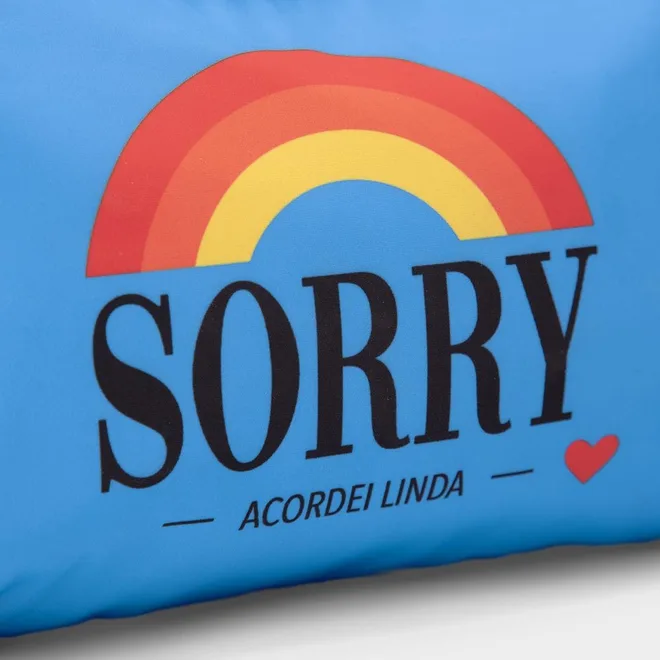 Necessaire Qualis Estampa Sorry Azul