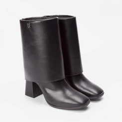Bota Via Marte Salto Alto Detalhe Capa Preto