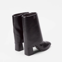 Bota Via Marte Salto Alto Detalhe Capa Preto