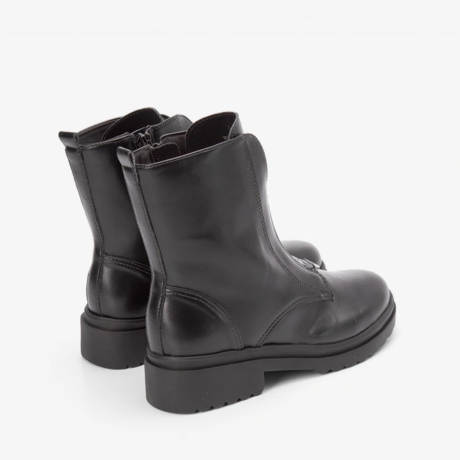 Bota Coturno Via Marte Aplicação Strass Preto