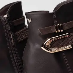 Ankle Boot Mississipi Fivelas Estilizadas Marrom