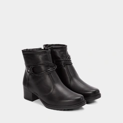 Ankle Boot Mississipi Detalhe Tiras Cruzadas Preta