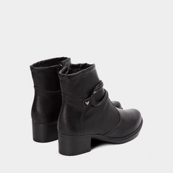 Ankle Boot Mississipi Detalhe Tiras Cruzadas Preta