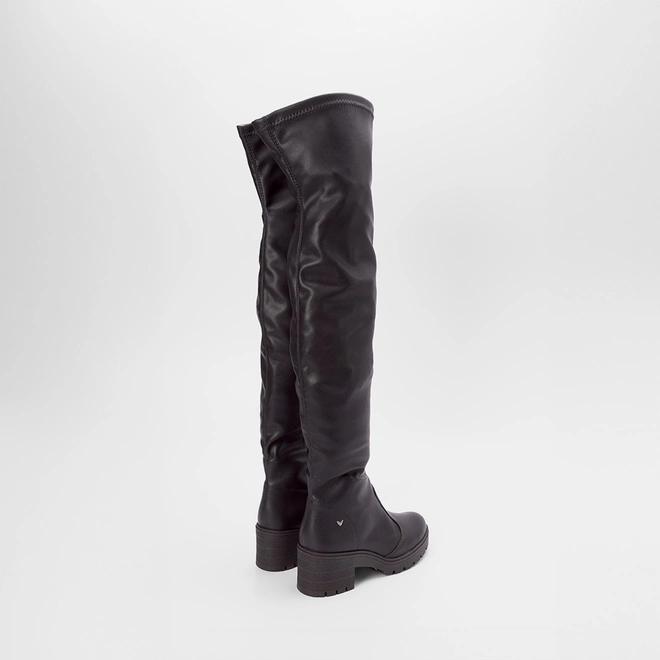 Bota Over The Knee Mississipi Salto Tratorado Preto