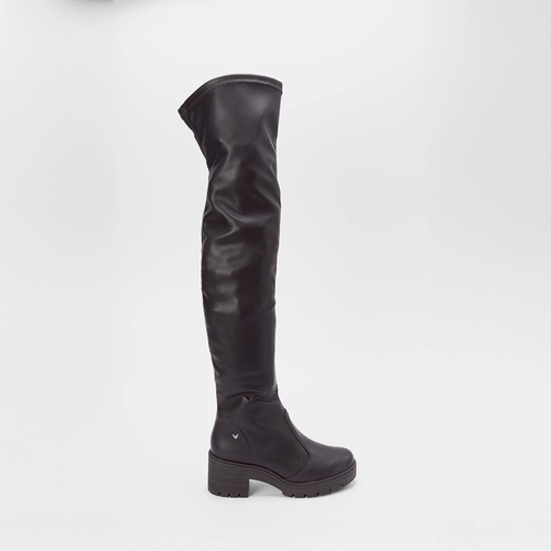 Bota Over The Knee Mississipi Salto Tratorado Preto