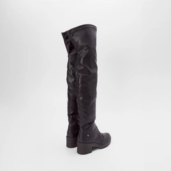 Bota Over The Knee Mississipi Salto Tratorado Preto