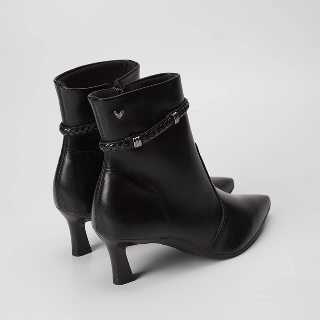 Ankle Boot Mississipi Detalhe Tressê Preto