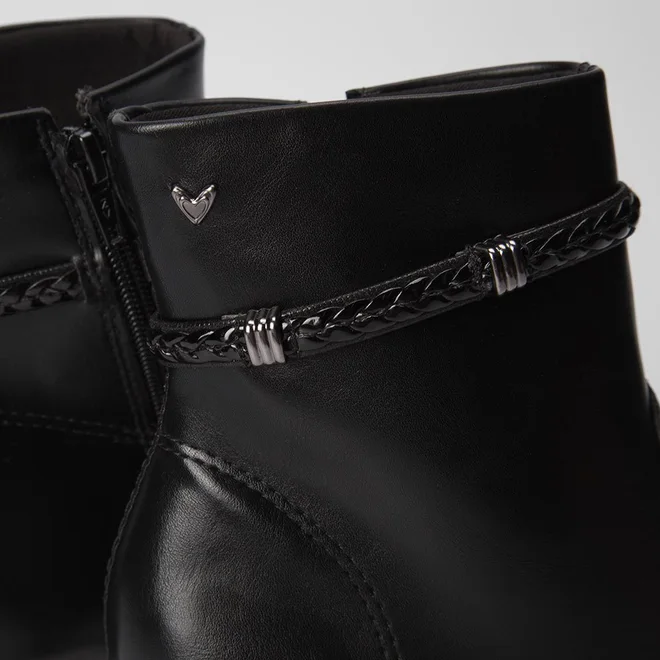 Ankle Boot Mississipi Detalhe Tressê Preto