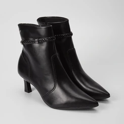 Ankle Boot Mississipi Detalhe Tressê Preto