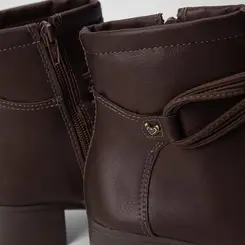 Ankle Boot Mississipi Detalhe Tiras Cruzadas Marrom