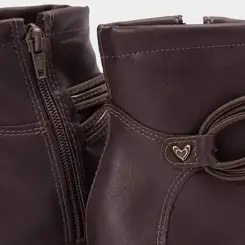 Ankle Boot Mississipi Detalhe Tiras Cruzadas Marrom