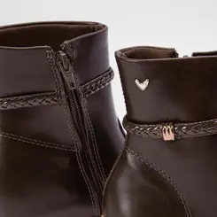 Bota Social Mississipi Salto Médio Tira Tressê Marrom