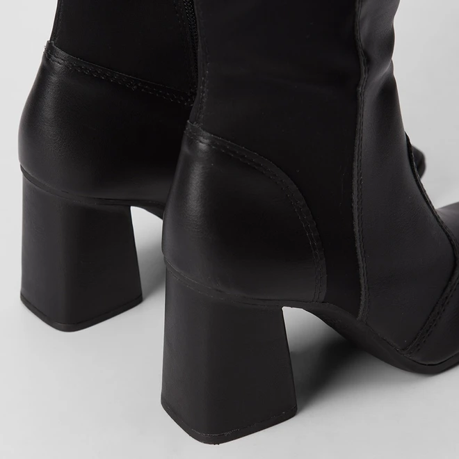 Bota Mississipi Cano Longo Salto Bloco Preta