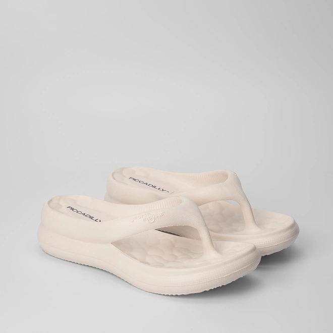 Chinelo Piccadilly Marshmallow Anabela Off White