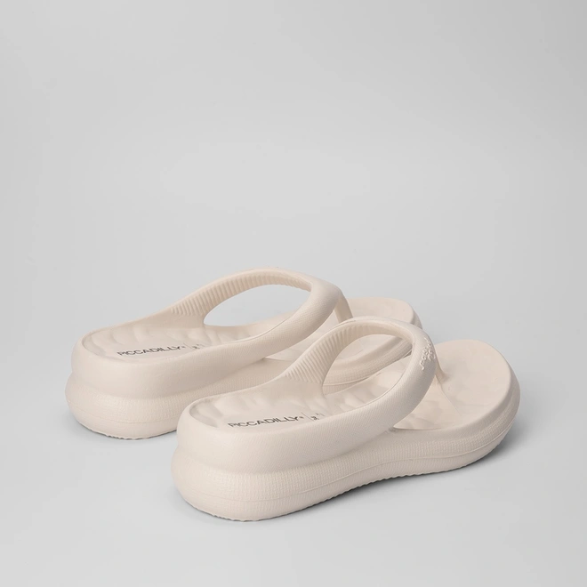 Chinelo Piccadilly Marshmallow Anabela Off White