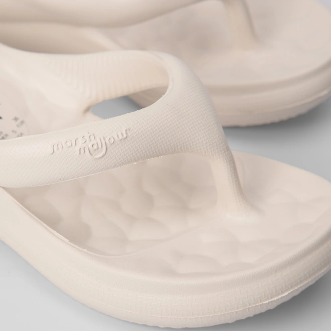 Chinelo Piccadilly Marshmallow Anabela Off White