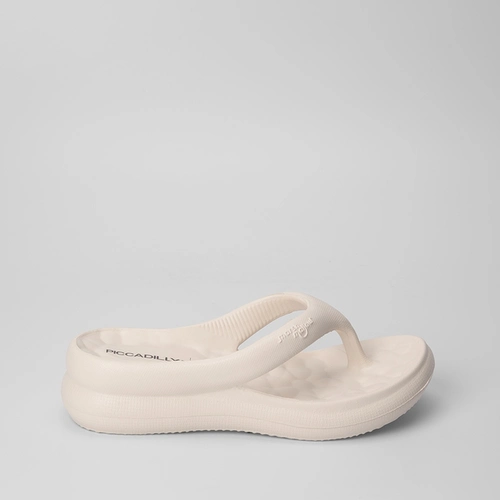 Chinelo Piccadilly Marshmallow Anabela Off White