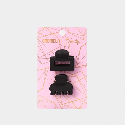 Kit 2 Prendedores De Cabelo Gabriela Beauty Preto