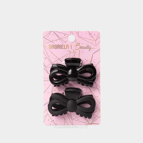 Kit 2 Prendedores De Cabelo Gabriela Beauty Laço Preto