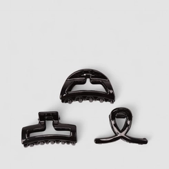 Kit 3 Prendedores de Cabelo Gabriela Beauty Garra Preto