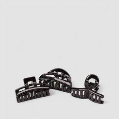 Kit 3 Prendedores de Cabelo Gabriela Beauty Garra Preto