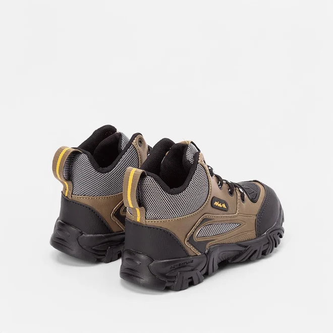Bota Coturno Infantil Mini-Pé Adventure Marrom & Preto