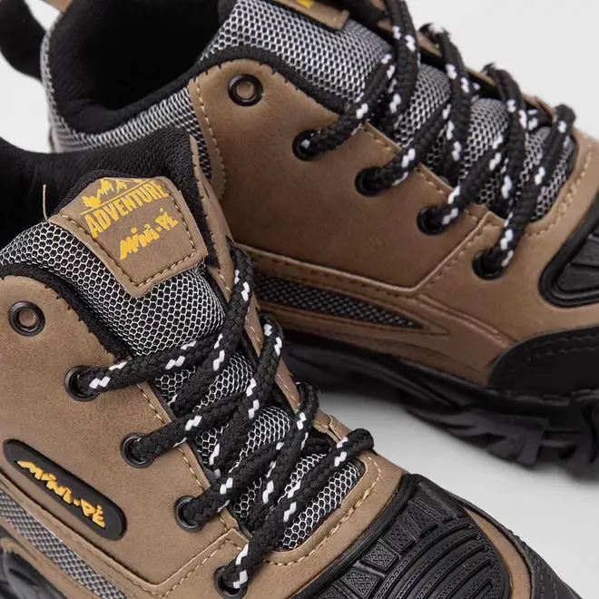 Bota Coturno Infantil Mini-Pé Adventure Marrom & Preto
