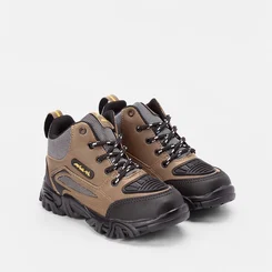 Bota Coturno Infantil Mini-Pé Adventure Marrom & Preto