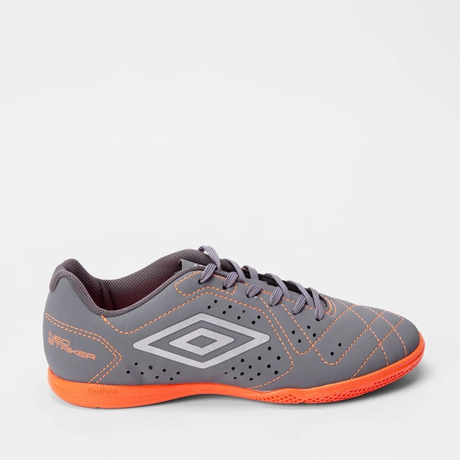 Chuteira Futsal Umbro Neo Striker Laranja Cinza