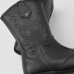 Bota Infantil Molekinha Country Texana Cano Alto Pespontos Preto