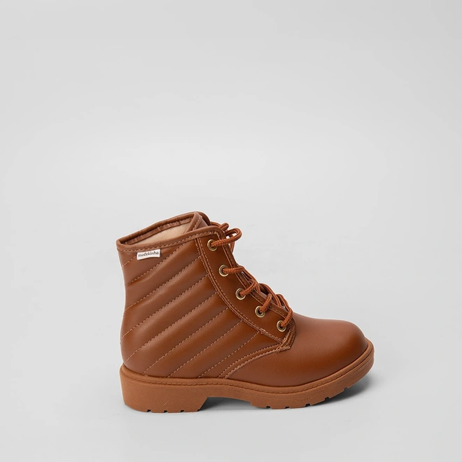 Bota Coturno Infantil Molekinha Detalhe Soft Caramelo