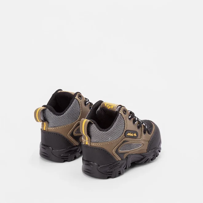 Bota Coturno Bebê Mini-Pé Adventure Marrom & Preto